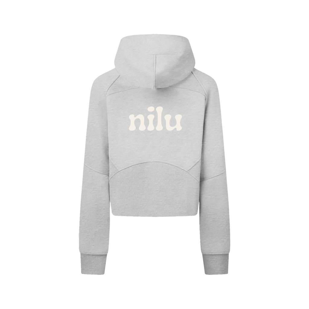 Cropped Zip-Through Hoodie