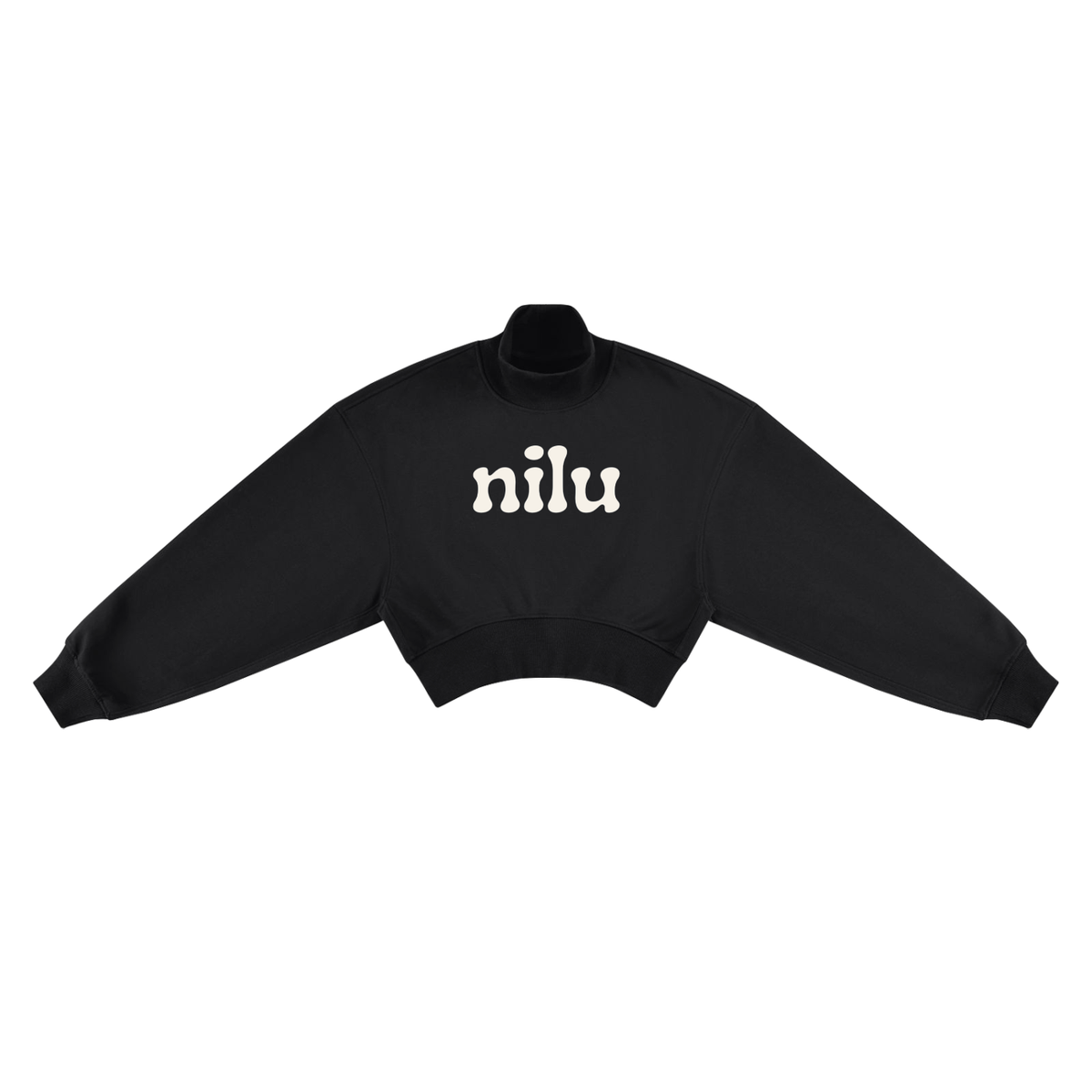 Women's Crop Mock Neck Sweatshirt