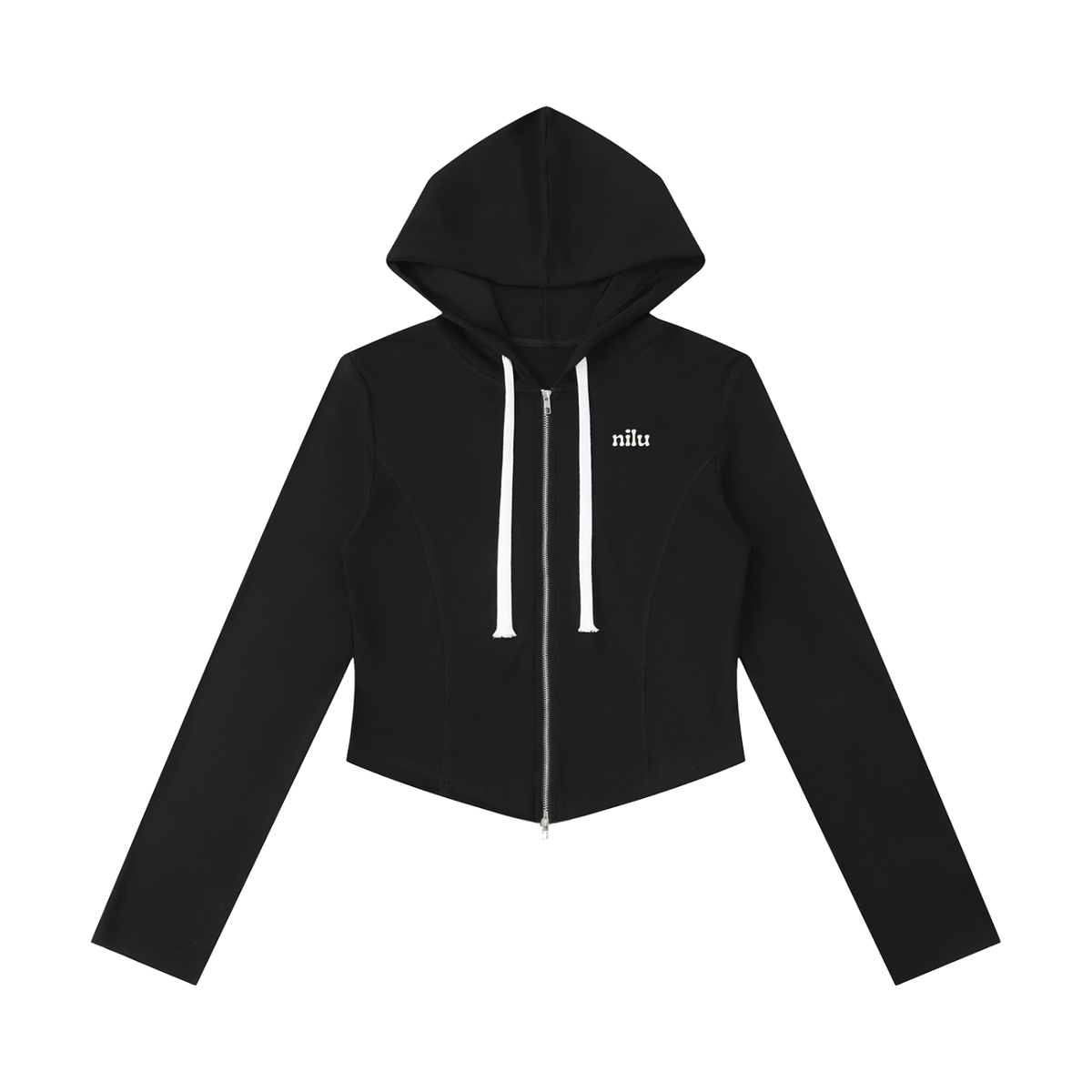 Women's Slim Cropped Full Zip Hoodie