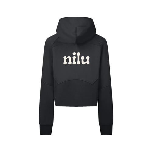 Cropped Zip-Through Hoodie