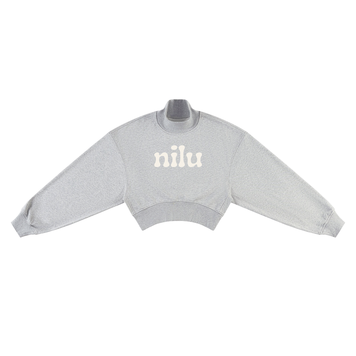 Women's Crop Mock Neck Sweatshirt